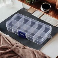 Beads Box, Plastic Portable Adjustable Jewellery Beads Box, Multi-grid transparent PP Beads Box,12.5*6.2cm Removable Beads Box, Plastic Portable Adjustable Jewellery Beads Box, Multi-grid transparent PP Beads Box,12.5*6.2cm Removable