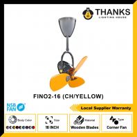 NSB FINO2 CORNER CEILING FAN CH/YELLOW