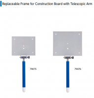 Shinwa Replaceable Frame for Construction Board with Telescopic Arm