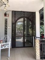 Progress done:(before & after)-(Kampung House)-1)To fabrication & install new mild steel laser cut paint special design window glass 2)To fabrication & install new mild steel laser cut paint special design door grille with key lock - Shah Alam 