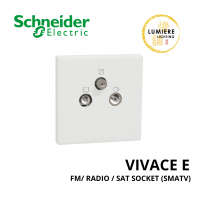 Schneider VIVACE E - FM/RADIO/SAT (SMATV) - WHITE