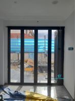 Folding Door With Security Mesh