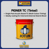 JOTUN PIONER TOPCOAT (MULTI COLOUR) - SINGLE PACK ARCYLIC TC - STEEL AND WOOD PAINT - CAT BESI AND CAT KAYU