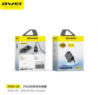 Awei PD60 20W Power Adapter Type-C + QC 3.0 USB Fast Charging UK Charger