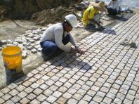 INSTALLATION OF COBBLE STONE