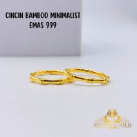 MYDORA Cincin Bamboo Minimalist EMAS 999/24K