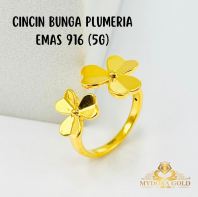 MYDORA Cincin Bunga Plumeria (5G) l EMAS 916/22K