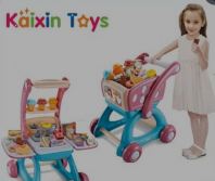 Pretend Play Shop Toys 2in1 Supermarket Shopping Cart Toys