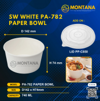 SW WHITE PA-782 PAPER BOWL