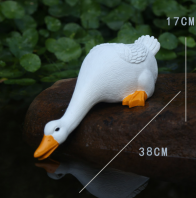 Outdoor Simulation White Duck Statue for Garden PC1247-30089 滨԰Ѽڼ Simulasi Luar Patung Itik Putih untuk Taman