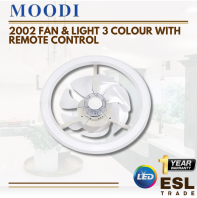 MOODI 2002 FAN & LIGHT 3 COLOUR WITH REMOTE CONTROL