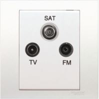 1 GANG TV/FM/SAT SOCKET OUTLET WITHOUT LOOPING