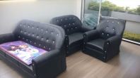 Black Sofa Full Set High Material