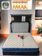 Single bedroom mattress white blue