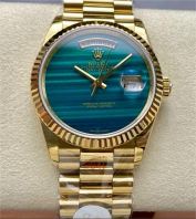 8+ Factory Counterweight Rolex Day-Date 18038 36mm Full Yellow Gold Blue Gradient Dial