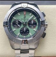 BLS Factory Breitling Avenger B01 Chronograph AB0147101L1A1 44mm Full Steel Green Dial