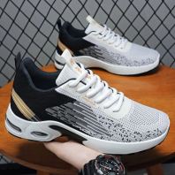 2024 Mens Shoes Spring fashion Soft sole sports single shoes flying woven Casual style mens Running shoes sneakers