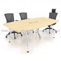 6 ft Venerable Modern Boat Shape Meeting Table with Chrome Leg OFMFBA1890C