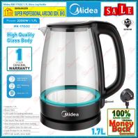 Midea Electric Jug Kettle 1.7L MK-17G02 Glass Kettle Serier with LED Light Water Heater Midea Electric Jug Kettle 1.7L MK-17G02 Glass Kettle Serier with LED Light Water Heater